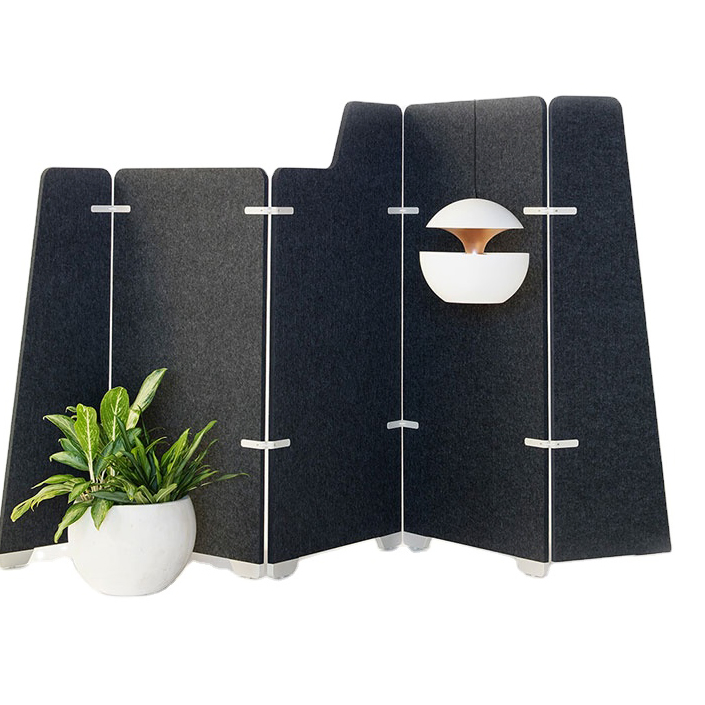 Soundproof Polyester Fiber Pet Acoustic Screen Cubicle Folding Movable Acoustic Room Divider