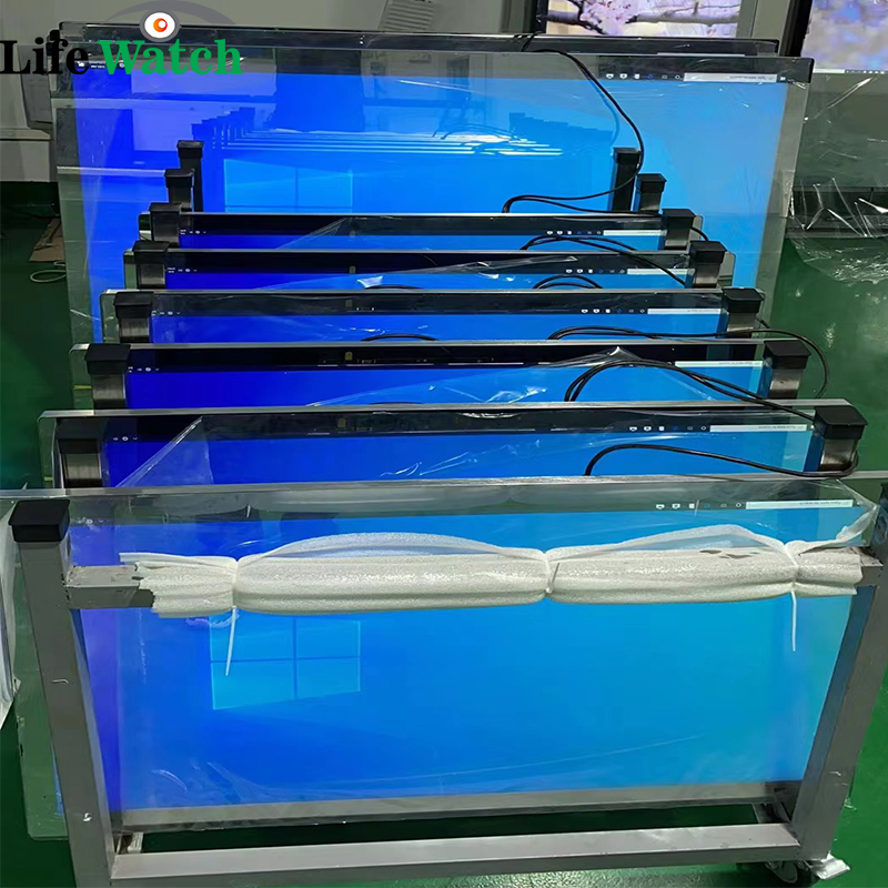 22-Inch Touch Wall Mount Mirror Digital Signage Metal Aluminum Enclosure LCD Screen