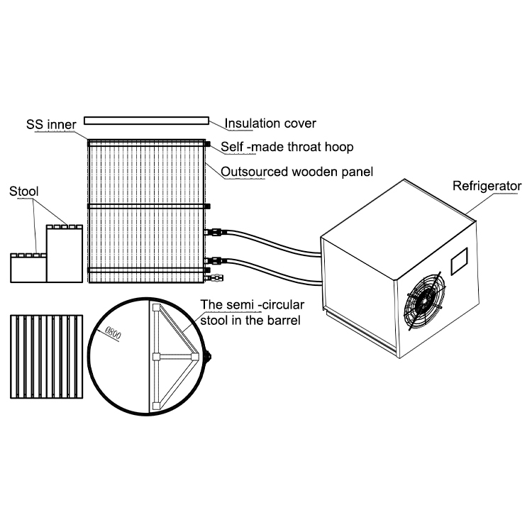 Durable Wood Ice Bath for Outdoor Sauna SPA