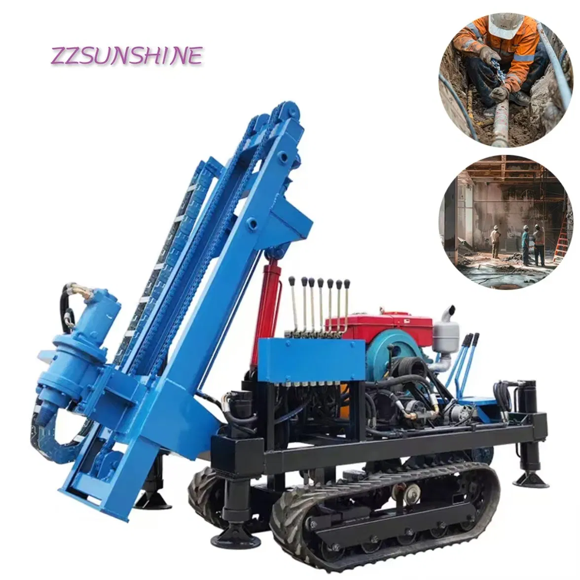 Easy to Operate Supply Hydraulic Drop Hammer Pile Driver Machinery Mini Solar Panel Pile Ramming Machine