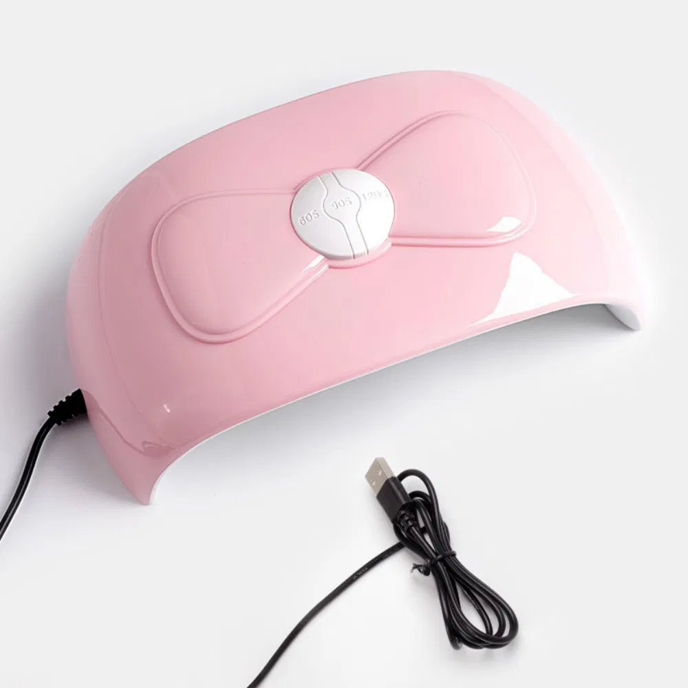 Hot Sale 54W Three-Speed Timing Smart Sensing Pink Bow Nail Lamp