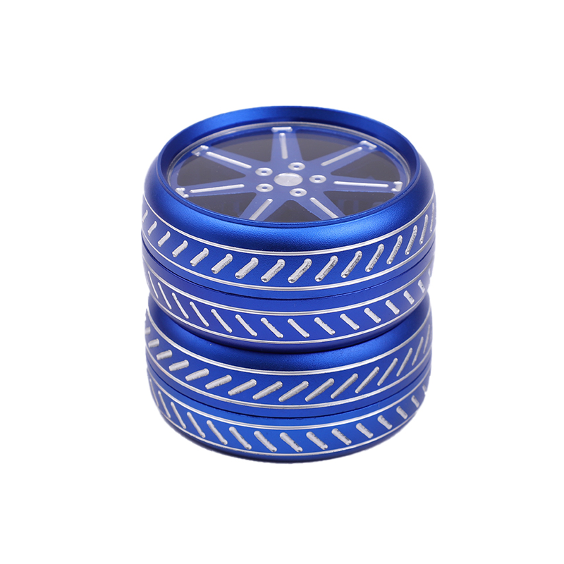 Newest Dry Herb Tobacco Smoking 60mm 4 Piece Creative Car Tires Shaped Manual Herb Grinder