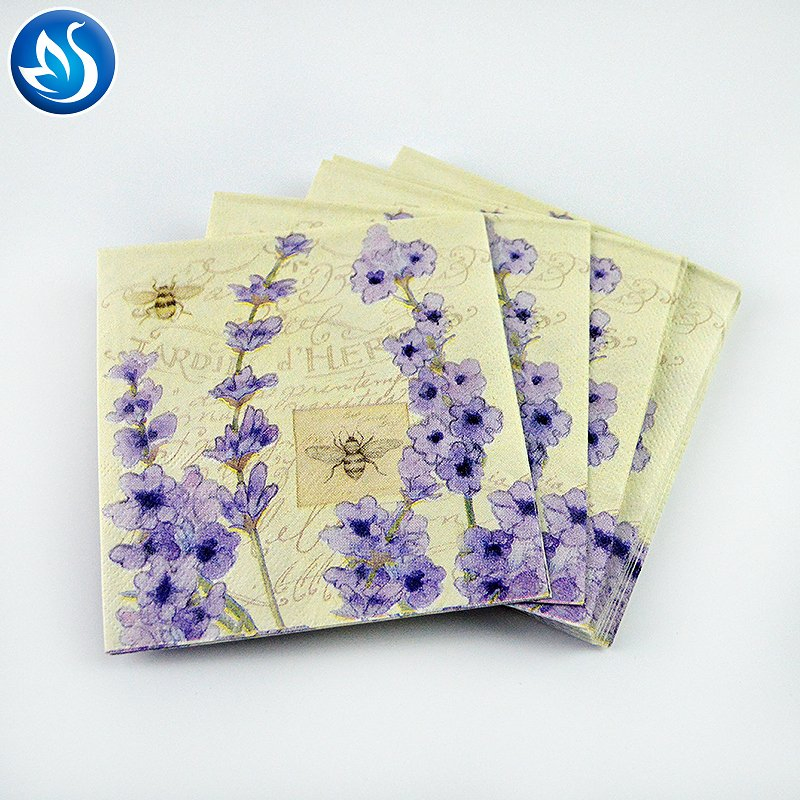 Fancy Custom Printed Recycled Paper Napkins Tissue for Restaurants Logo Print