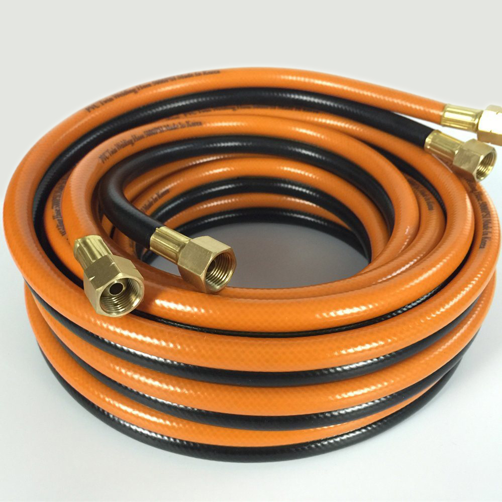 High Pressure 6.5mm PVC Twin Welding Hose Flexible Oxygen Acetylene Air Hose with Fittings