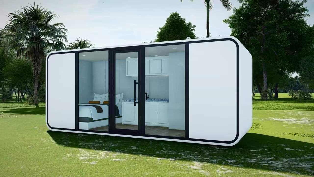 New Hotel Office 20FT 40FT Apple Cabin Outdoor Modern Popular Prefab Tiny House Mobile Working House Office Pod Container House