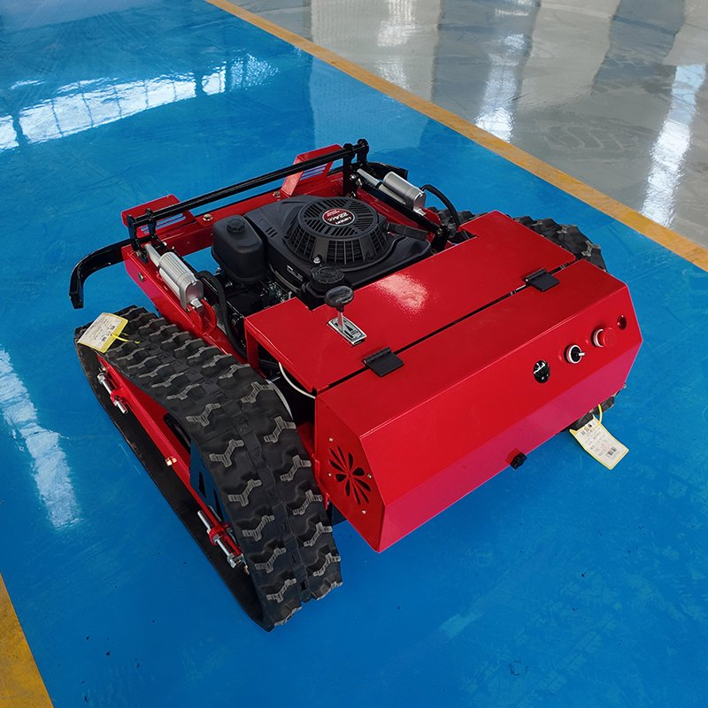 9HP Gas Tracked Remote Control Lawn Mower 60° Slope Electric Start