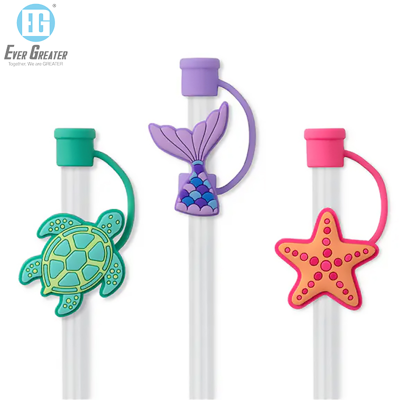 Customized Portable Silicone Spill Proof Straw Topper Compatible