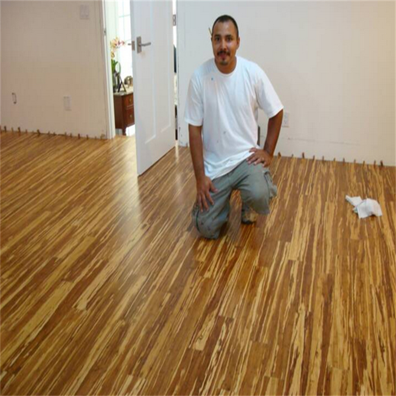 Бамбуковый пол «Тигровая полоска» глянцевый