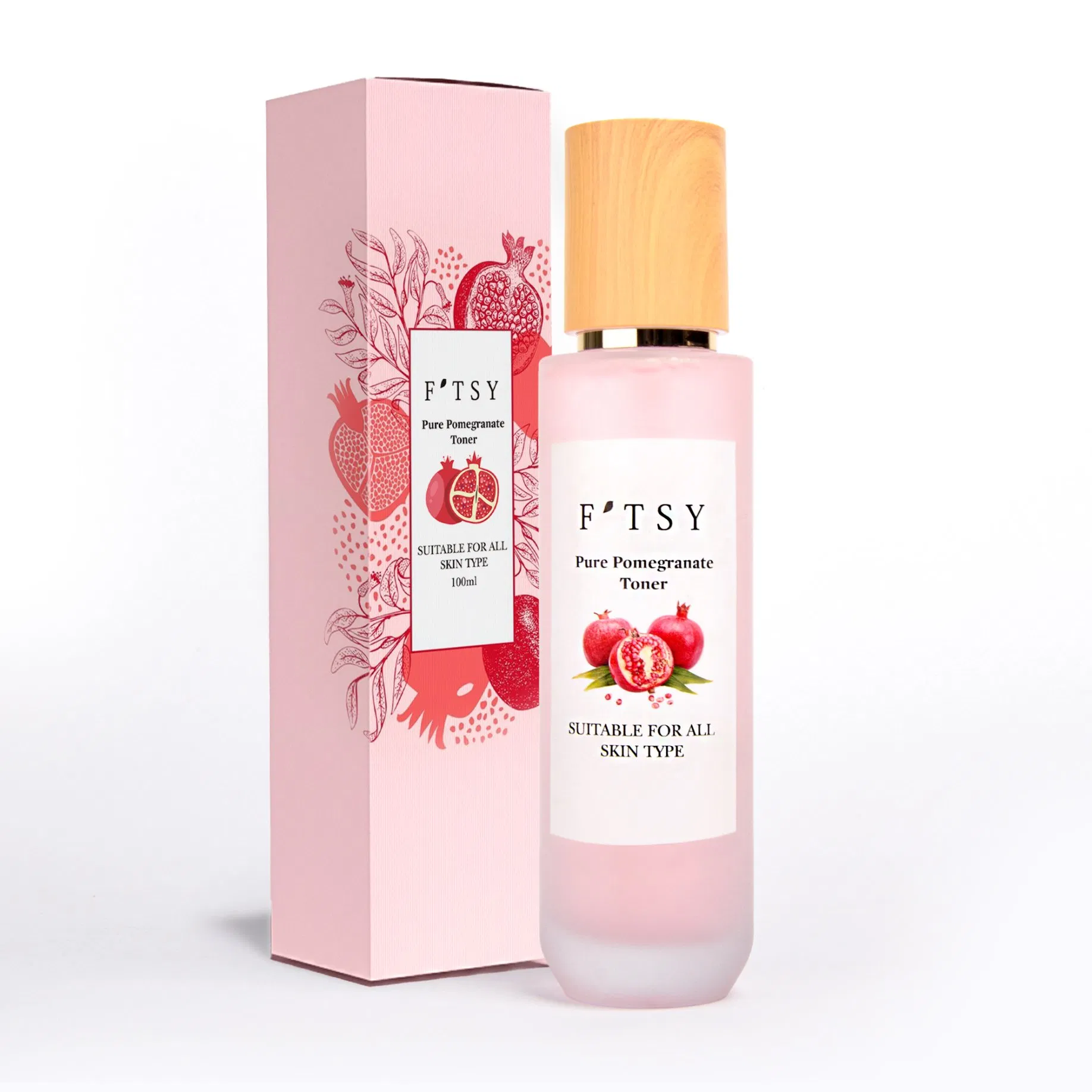 Wholesale Vegan Anti Aging Hydrating Moisturizing Pomegranate Facial Toner