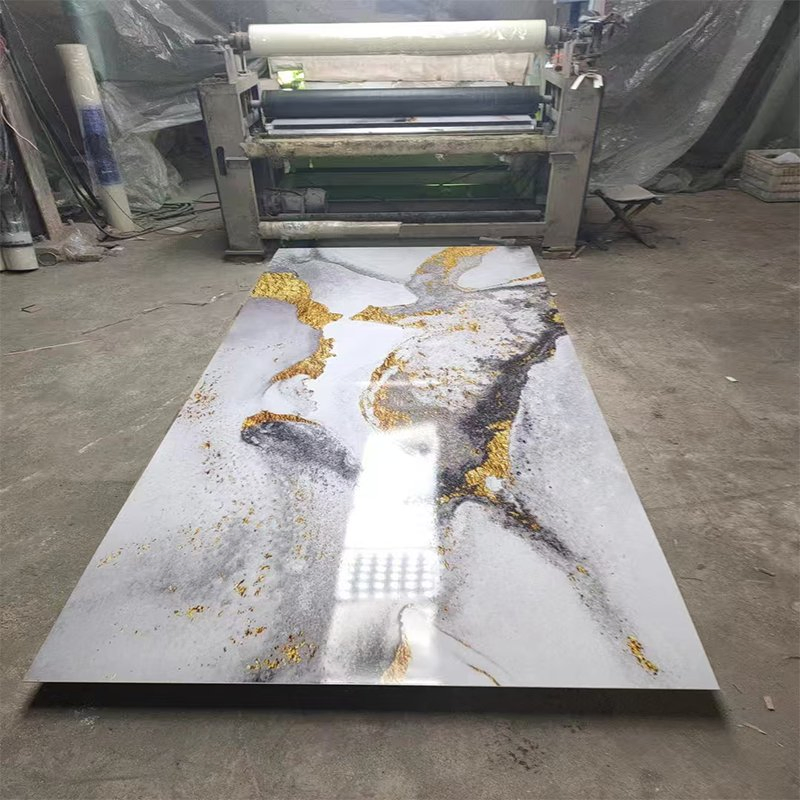 1220*2400*3mm Factory Price High Gloss Marble Alternative UV Marble Sheet