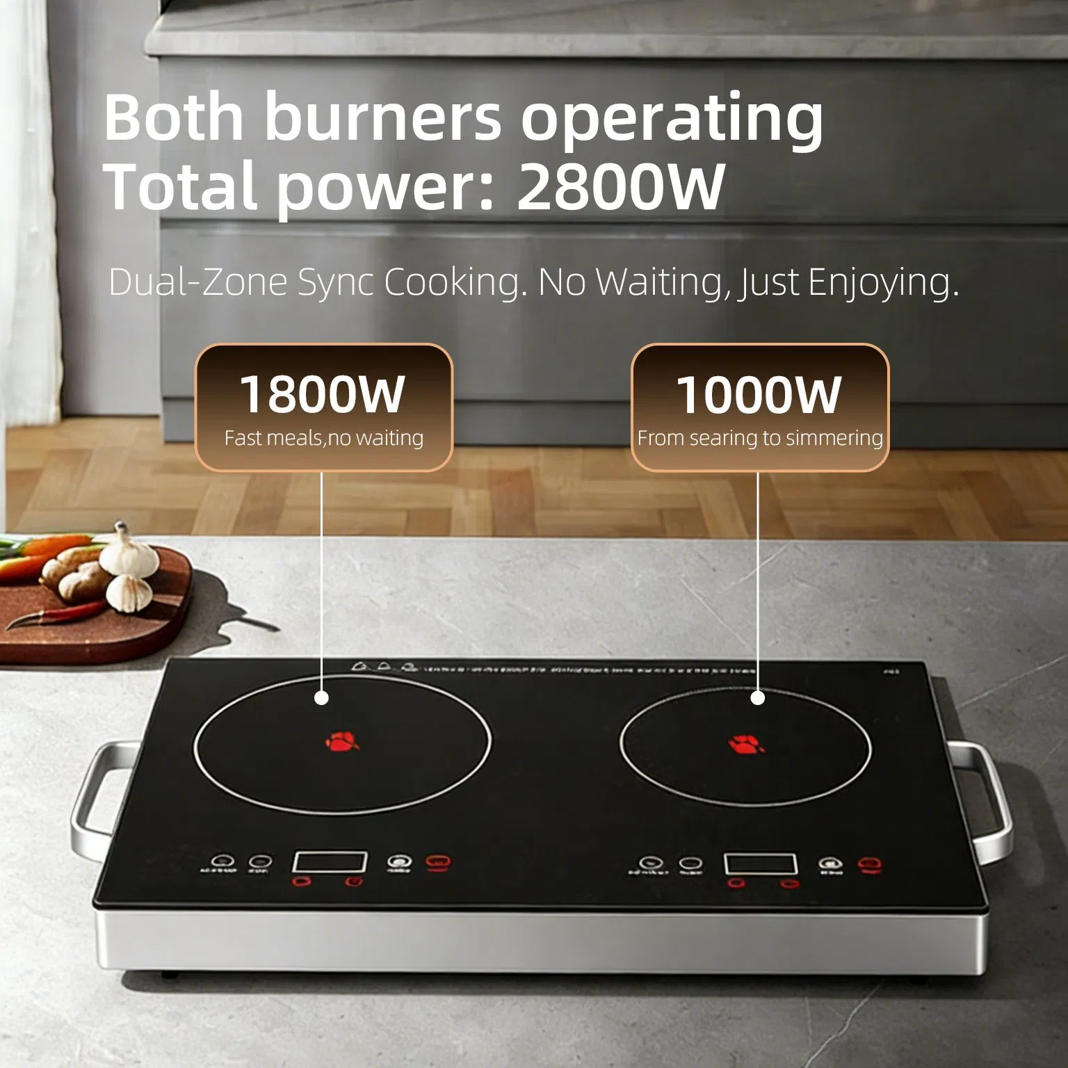 Touch Screen Double Burner Digital Control Gasless Electric Infrared Ceramic Cooker