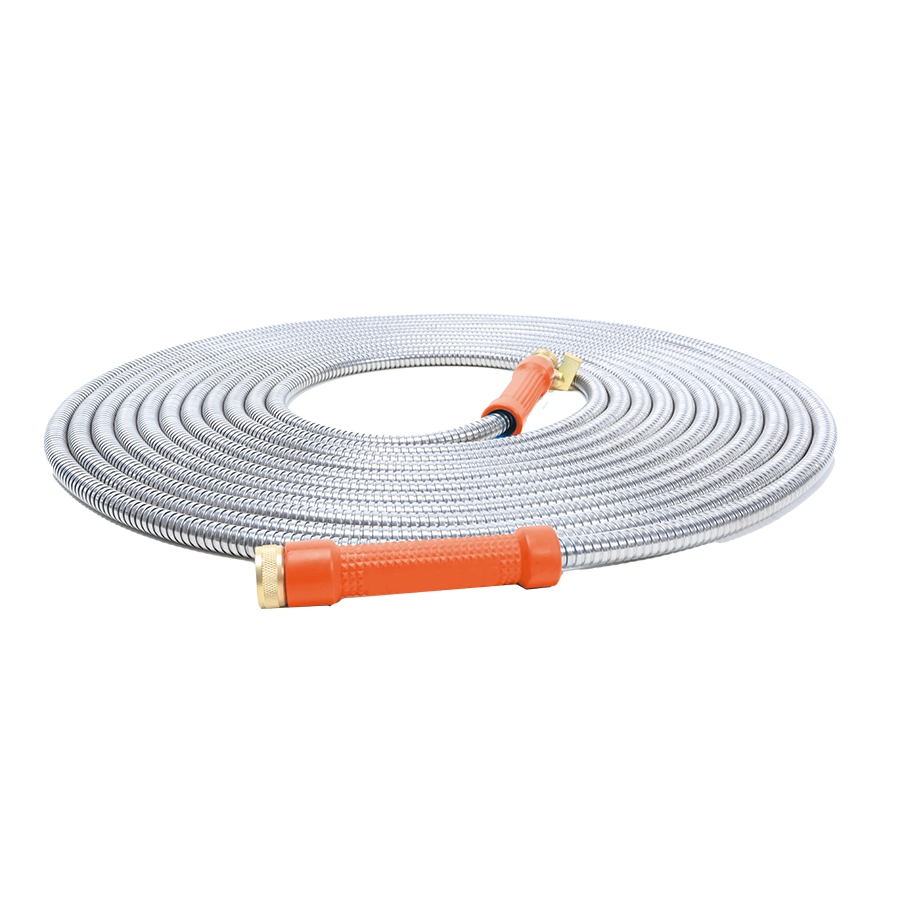 Yardforce Heavy-Duty Puncture Proof Garden Hose 50-Foot 1/2-Inch W/ Brass Fitting & on/off Valve