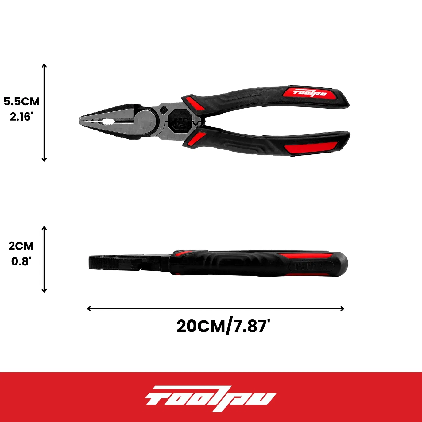 Комбинированные пассатижи 8 дюймов с эргономичной рукояткой