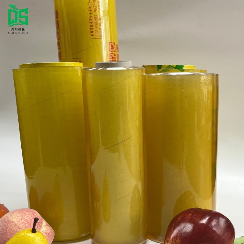 Food Grade PVC Food Contact Safety Cling Film Jumbo Roll with Stretch