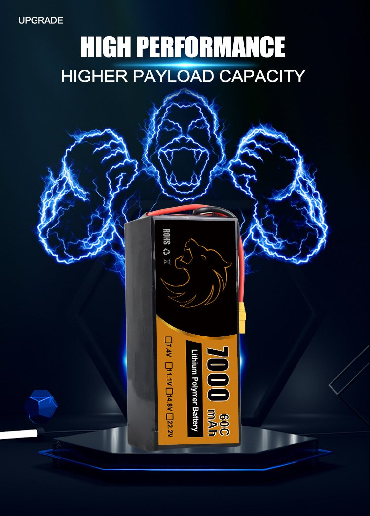 Аккумулятор Lipo 6S 22.2V 7000mAh для дронов