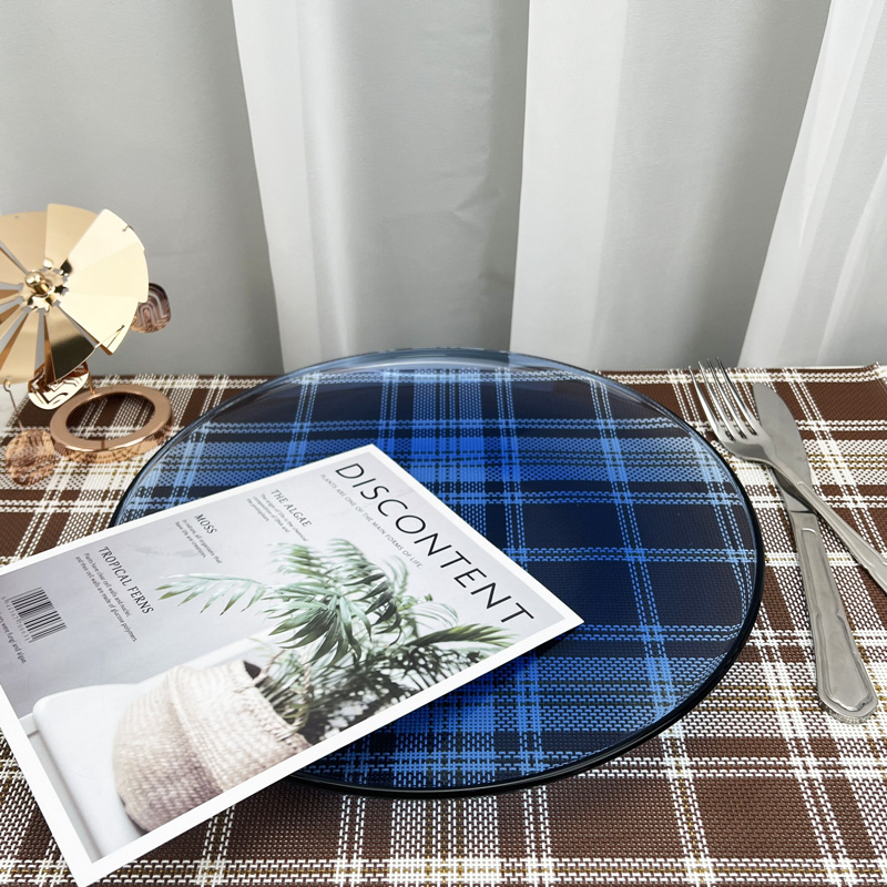 Wholesale Cobalt Blue Glass Dishes Glass Dinnerware Set Heat Resistant Glassware