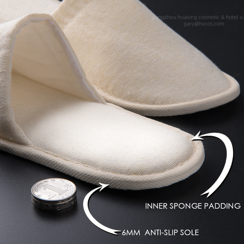 Disposable Slippers for Guests SPA Travel Hotel Slippers Disposable, Individually Wrapped Anti-Slip Slippers in Bulk