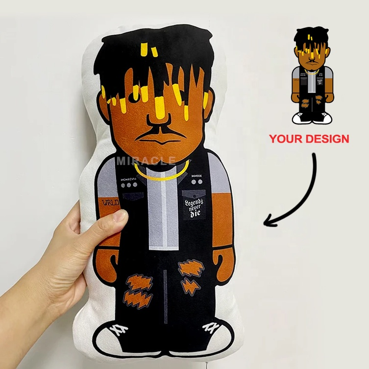 Customize Plush Stuffed Human Shaped Throw Pillow Die Cut Character Pillows Cushion
