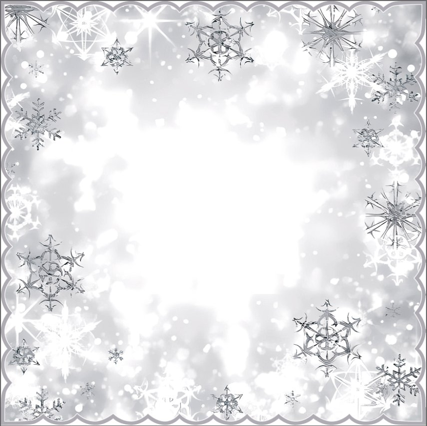 Dreamlike Grey Snowflake Digital Printing Tablecloth