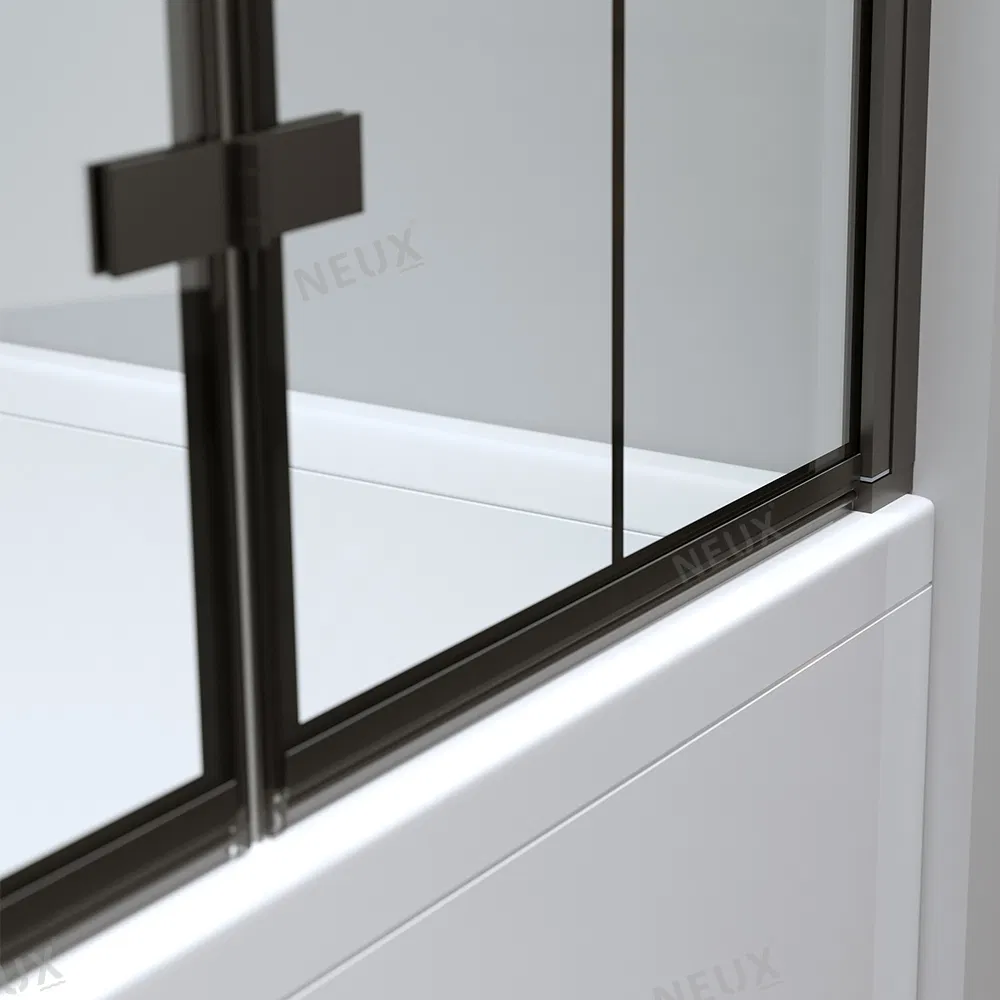 Factory Direct Customized Tempered Glass Pivot Bath Screen with Hinges
