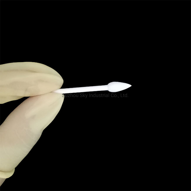 Cleanroom Industrial Double Pointed Head Cotton Swabs for Cleaning Electronic Parts
