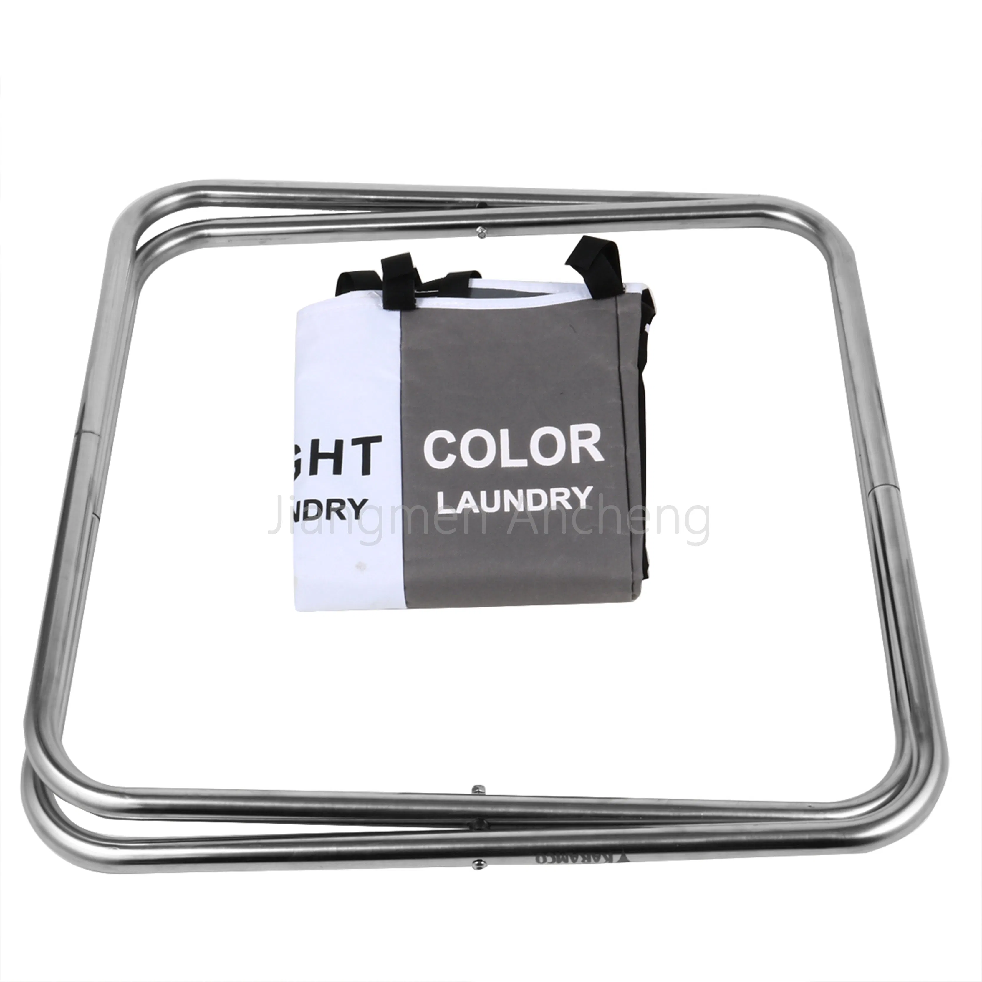 3-Section Collapsible Laundry Organizer Sorter with Stainless Steel Frame