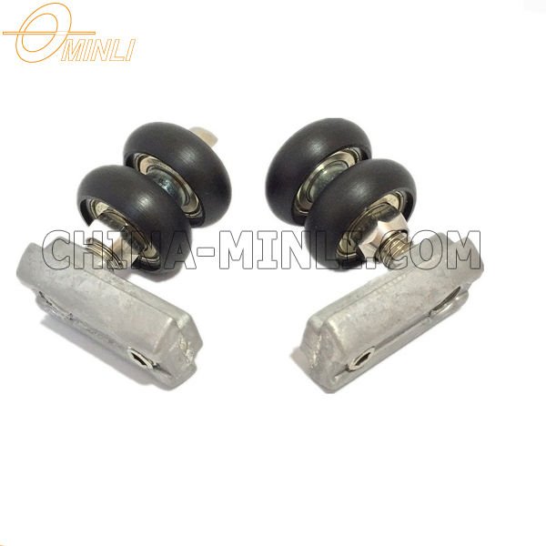 Minli Aluminum Window and Door Plastic Handle Set Hardware with Accessories (ML-HB028-Black)