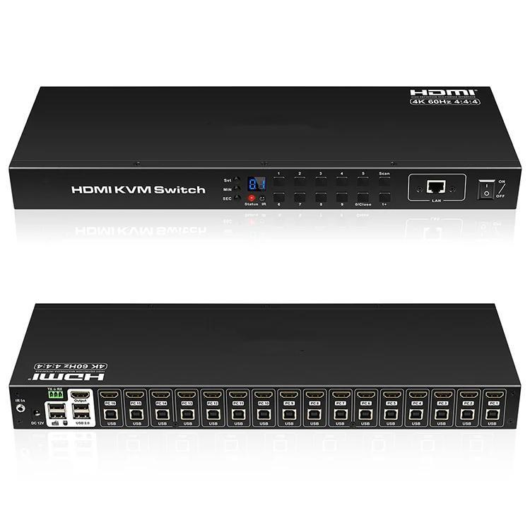 Quad Monitor Mst Kvm Built-in Charging Module Support 4K60Hz USB3.0 EDID Kvm Dock for Gaming and Hybrid Wfh Setups