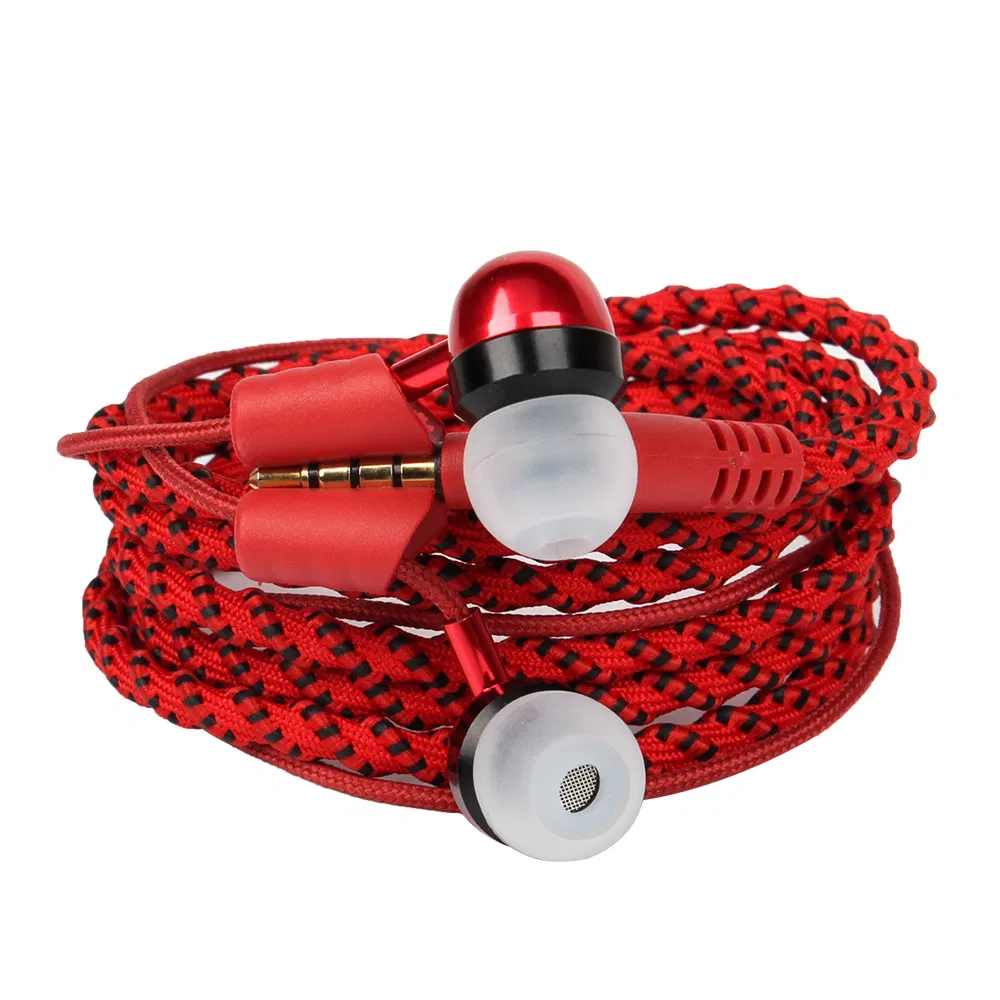 Amazon Top Seller Fabric Braided Bracelet Earphones Sport Headphone in-Ear Earbuds