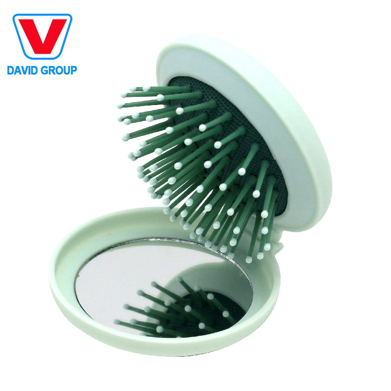 2 in 1 Travel Style Folding Air Comb Massage Comb with Mirror