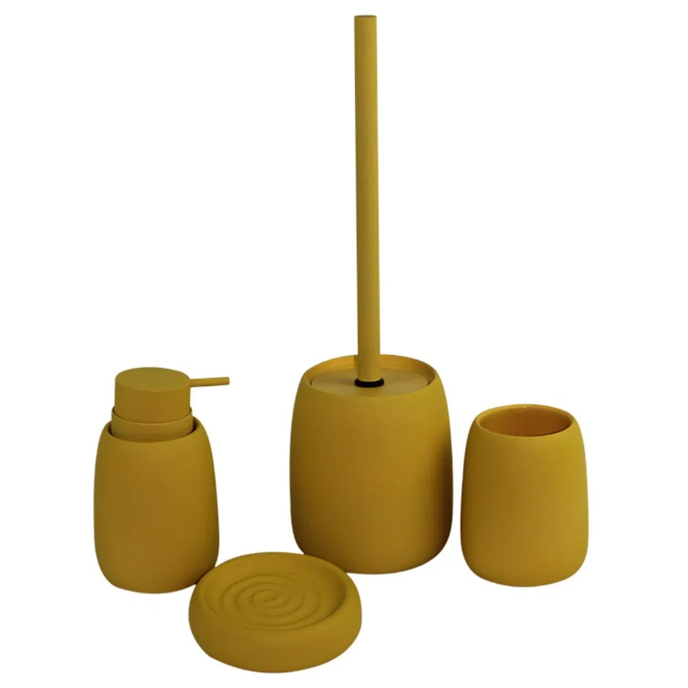 Custom Logo Modern Five-Piece Ceramic Bathroom Accessory Set