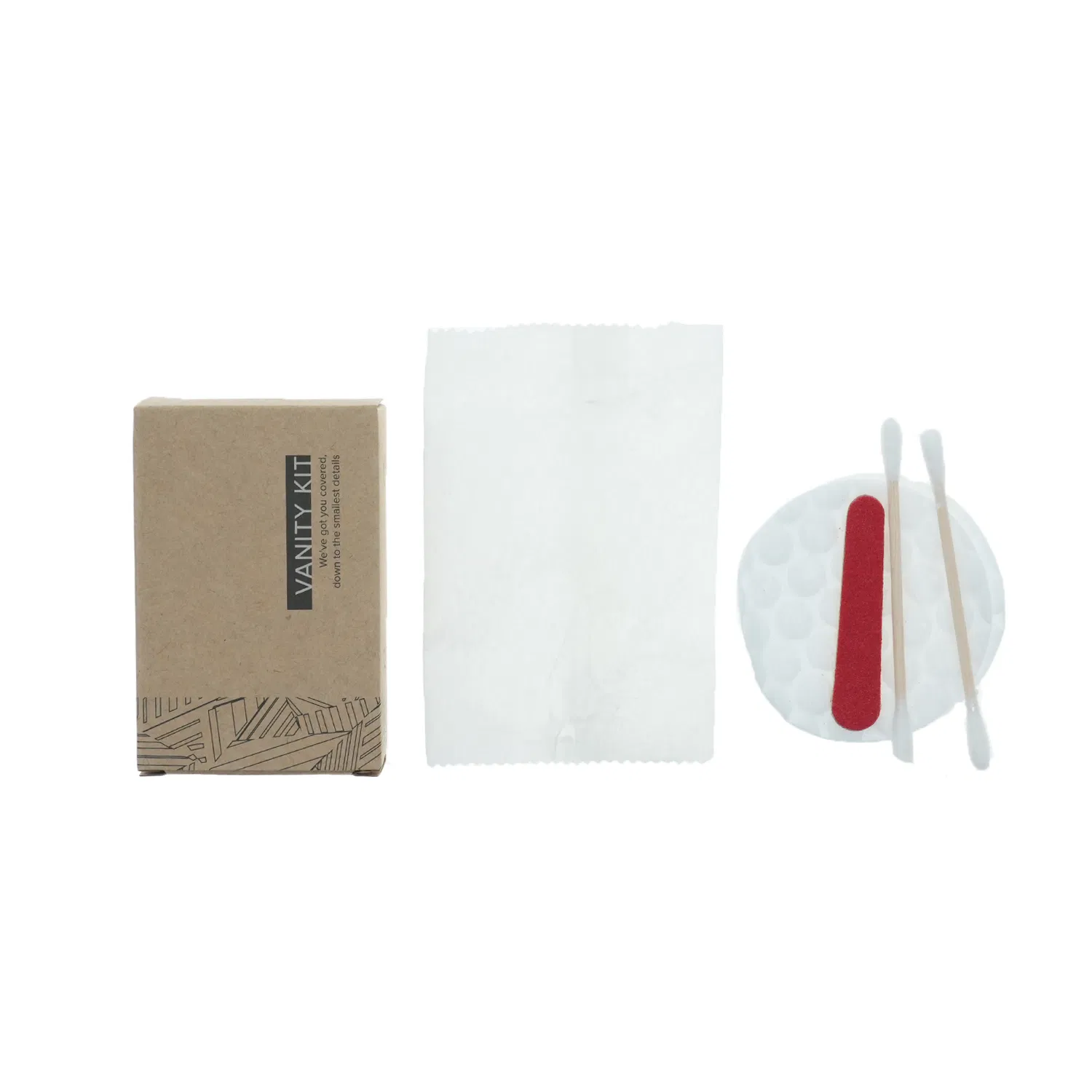 Cotton Buds in Kraft Box with Hotel Amenities for Guest Room Using