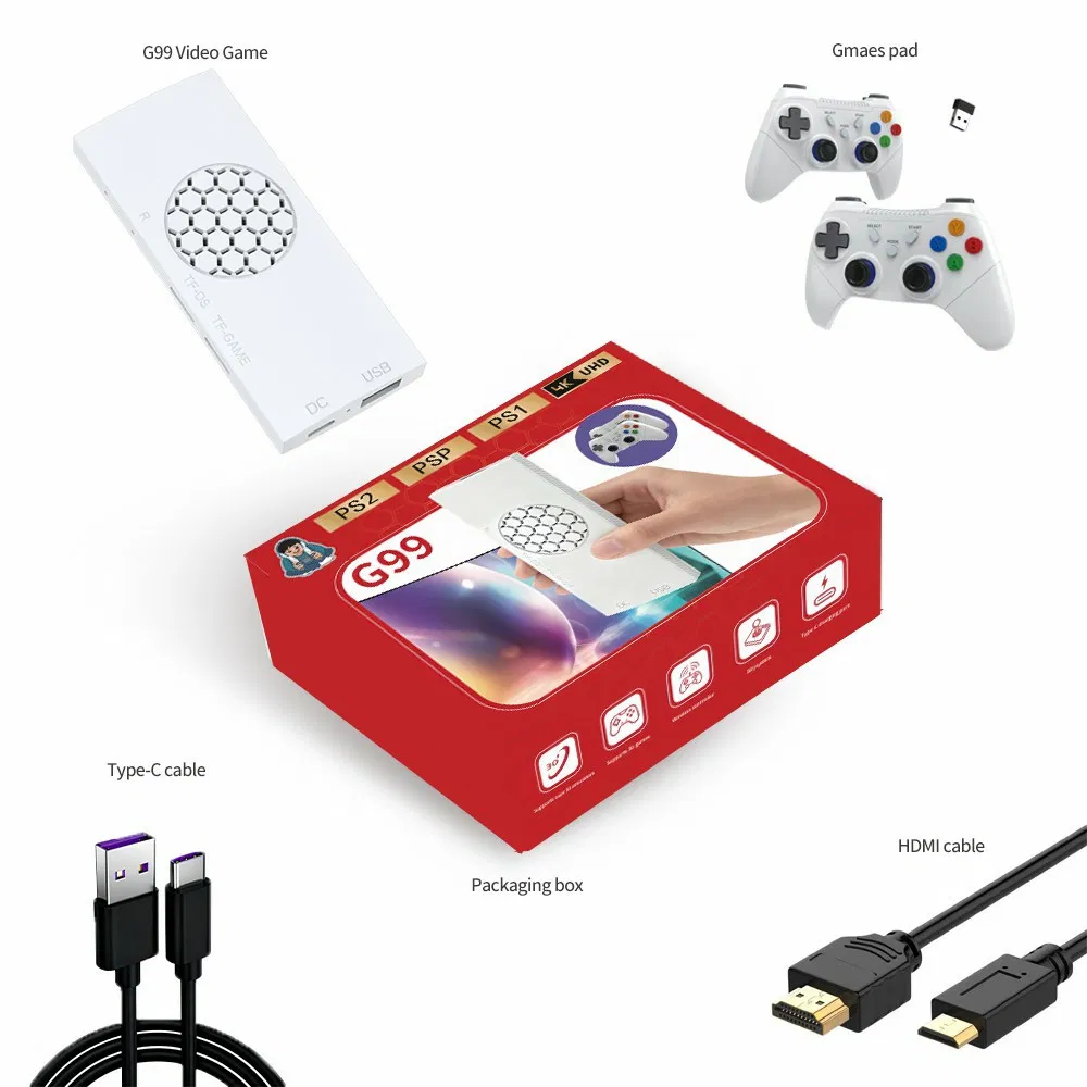 G99 Video Game Console 4K UHD HD TV Stick Multi Emulator for PS2 / PSP / PS1 / Mame / N64