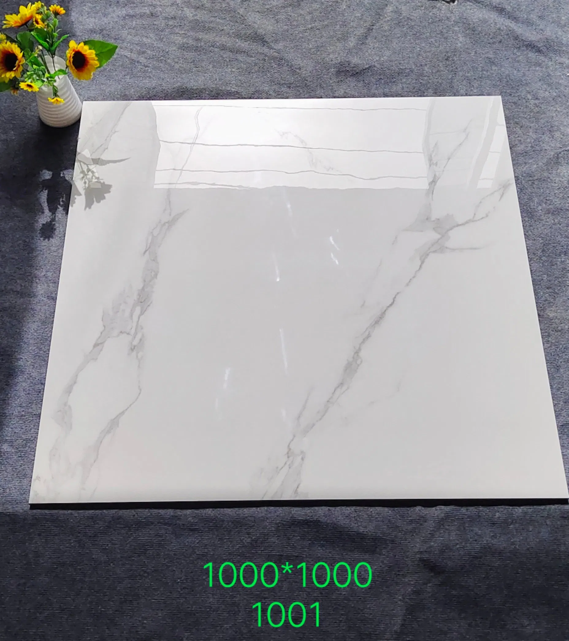 Stock 1000*1000mm Hot Sell Design Bathroom Glazed Vitrified Marble Ceramic Polished Porcelain Floor Tile