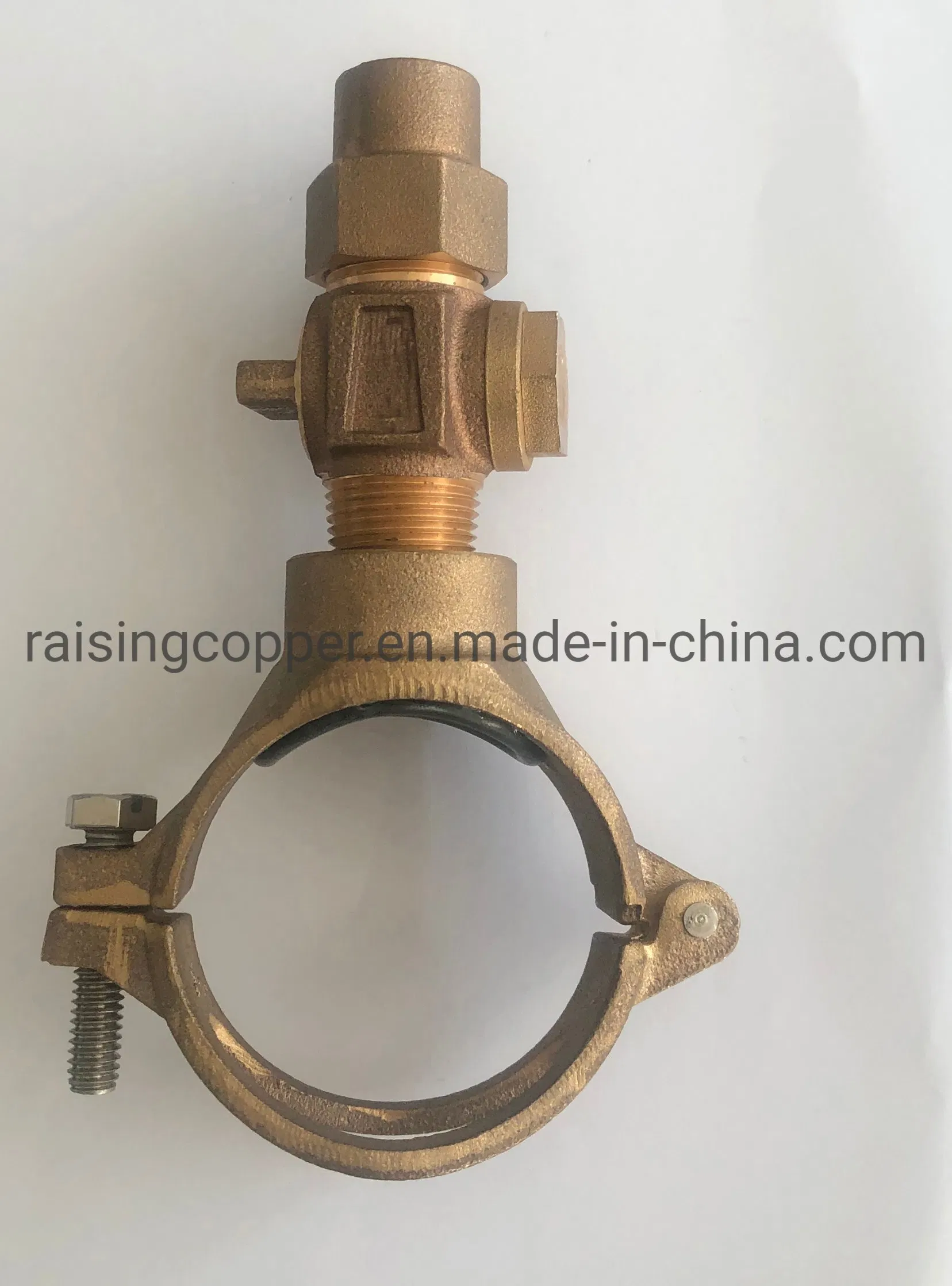 Bronze Saddle with Bronze Corporation Stop