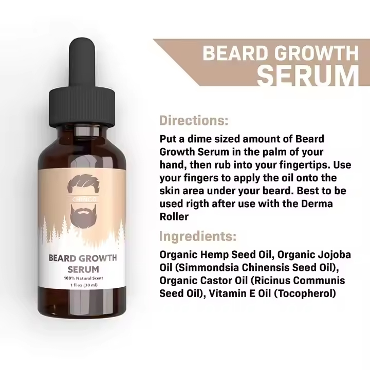 Natural Regrowth Beard Serum Thickening Nourishing Strengthening Beard Anti-Loss