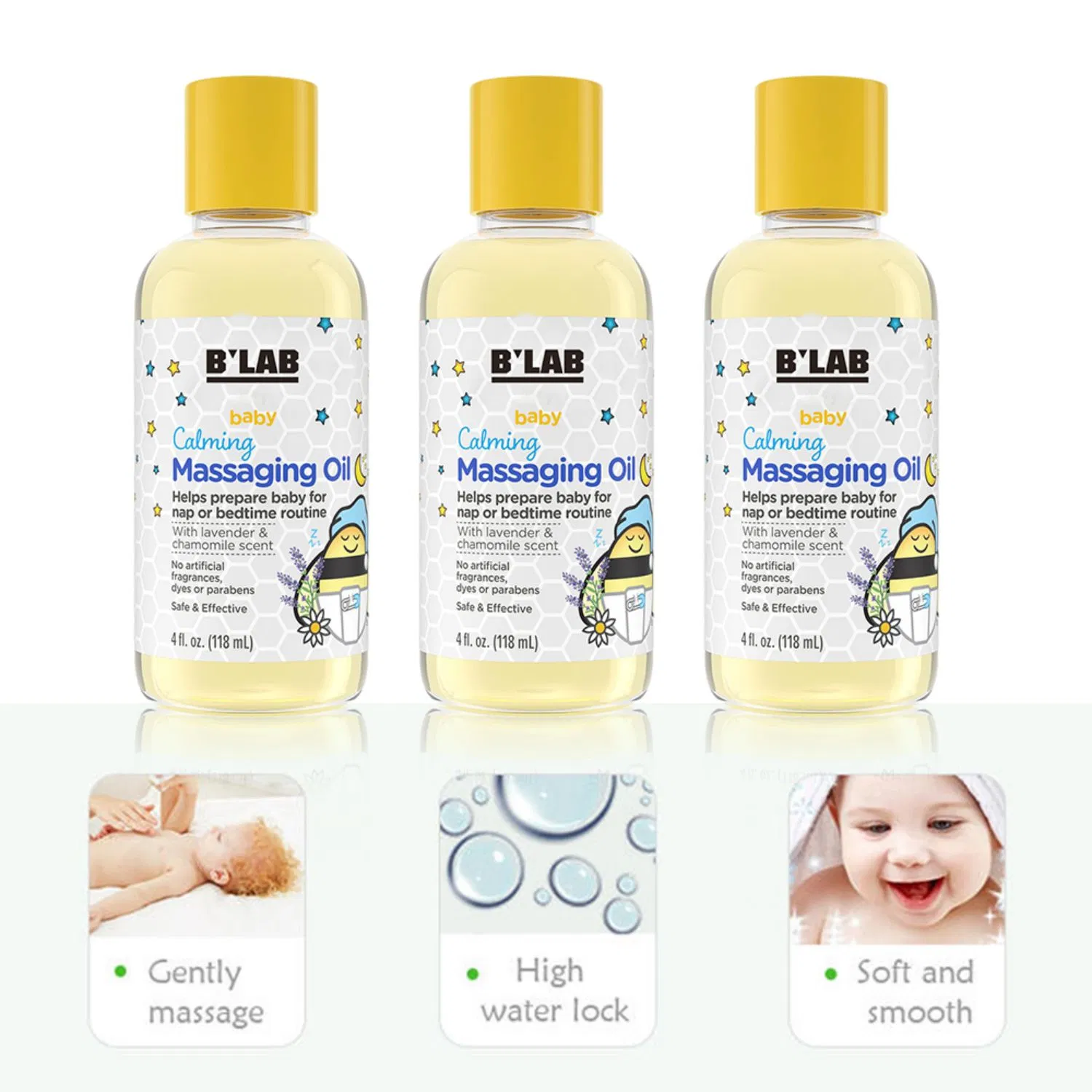 2022 New Launch Chamomile and Lavender Baby Calming Massage Oil