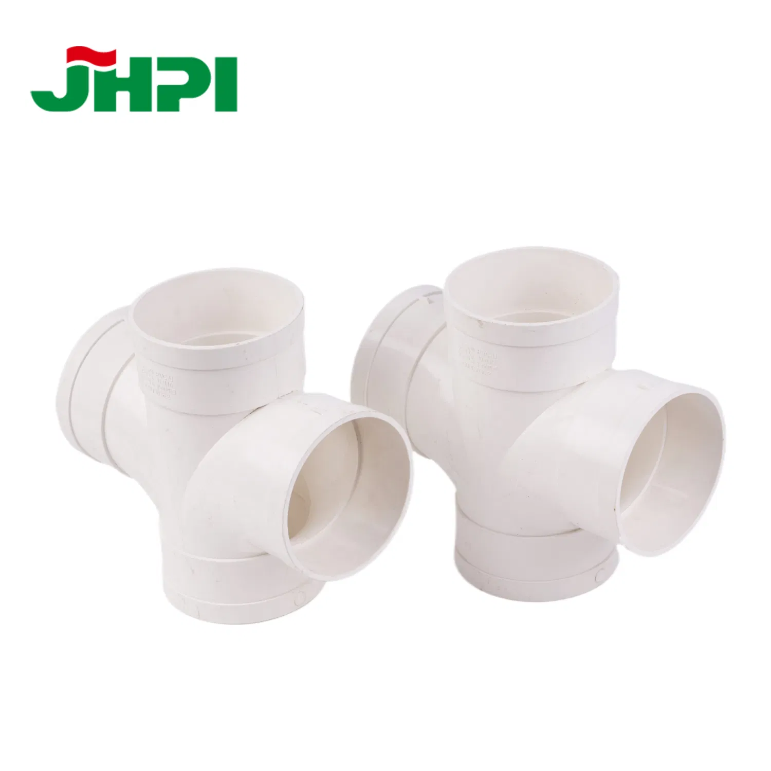 Custom White PVC Plastic Drain Pipe Four-Way Cross Pipe Fittings
