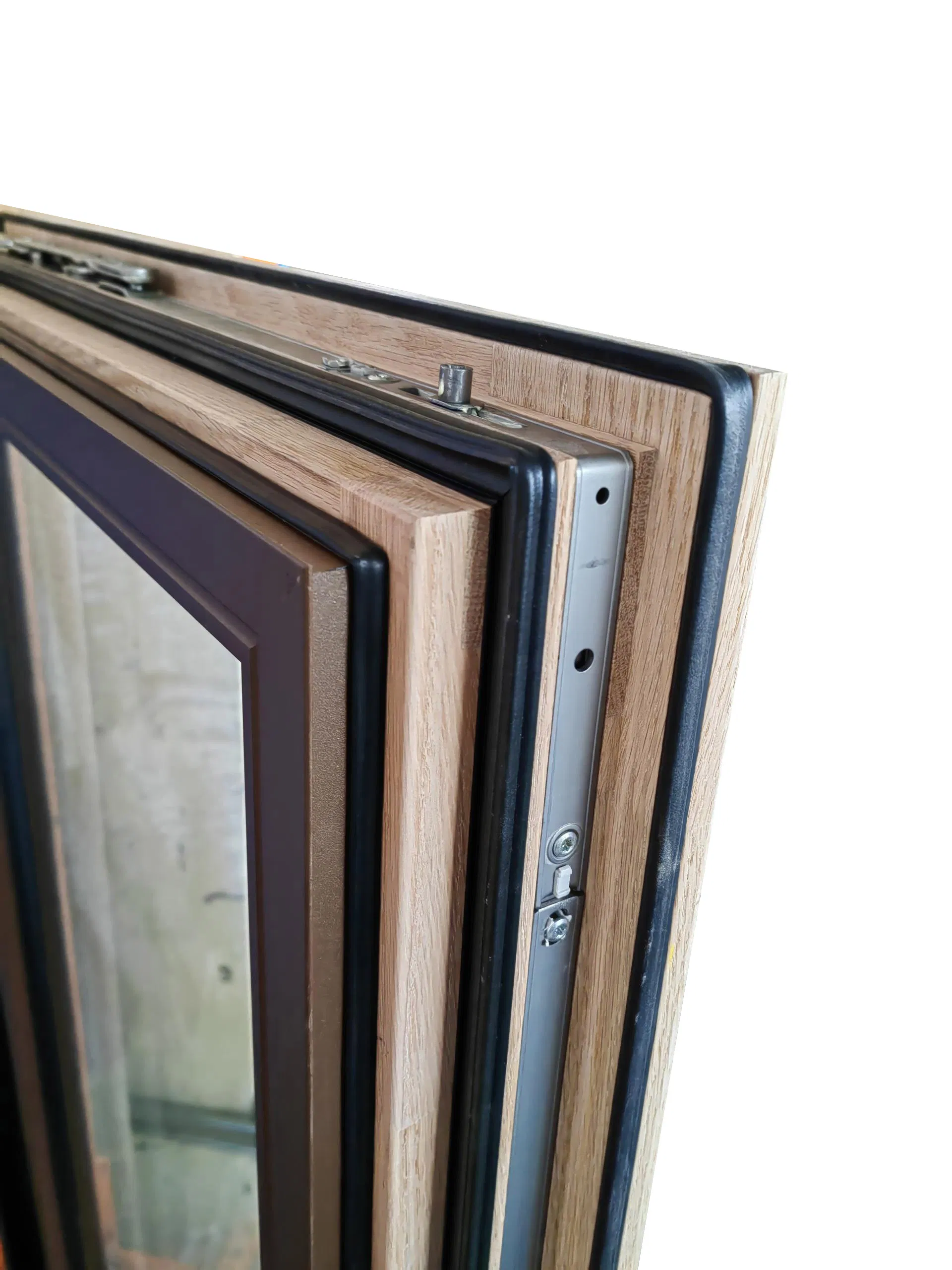 Penjoy Factory Price Top Manufacturing Wooden Aluminum Casenment Window Triple Glazing