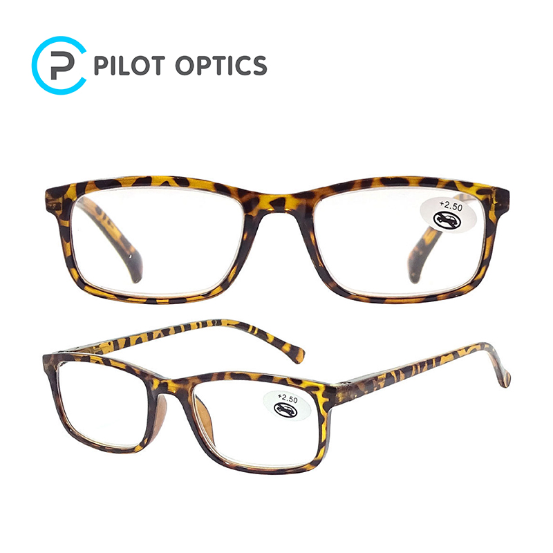Pilot Optics 2023 Fashion Square OEM Anti Blue Light Custom Logo Reading Glasses