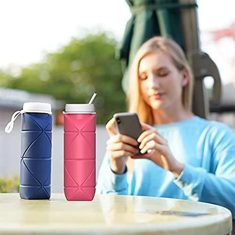 Складная бутылка для воды BPA Free, 600 мл