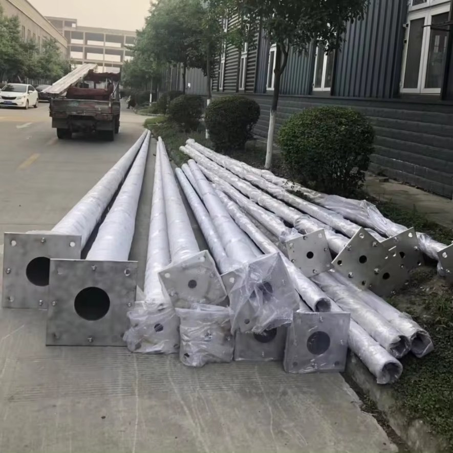 Flag Pole 25FT Banner Stainless Steel Flags Gold Tapered Silver Residential Color Banners Advertising Outdoor Tapered Automatic Large Bollard Flagpole