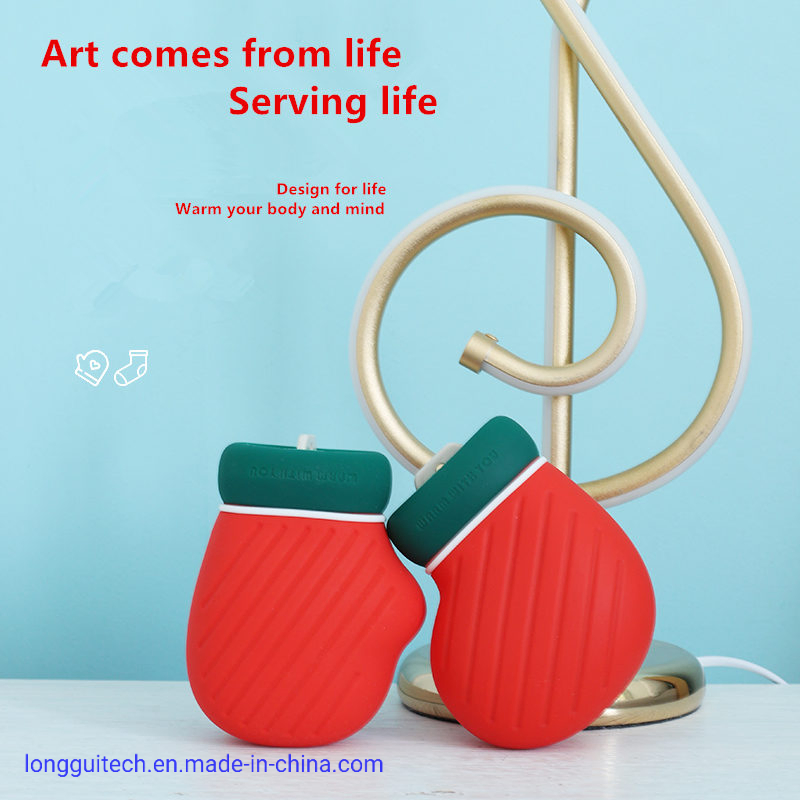 Hand Warming Silicone Warm Stomach Hot Compress Water Filling Mini Warm Water Bag Small Christmas Gloves Socks