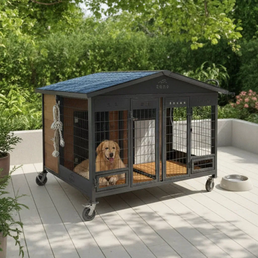 Waterproof Solid Wood Dog House for Outdoor Shelter