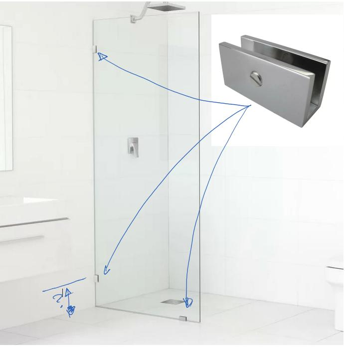 6mm Toughened / Tempered Warehouse Frameless Fixed Panel Glass