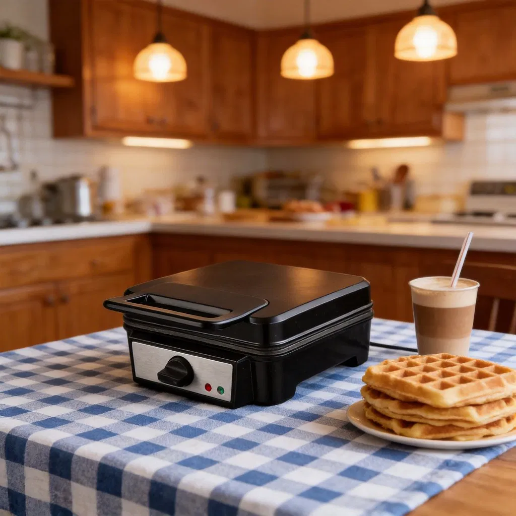 750W 4-Slice Waffle Maker: Enjoy Fluffy Belgian Delights Anytime Ub-828