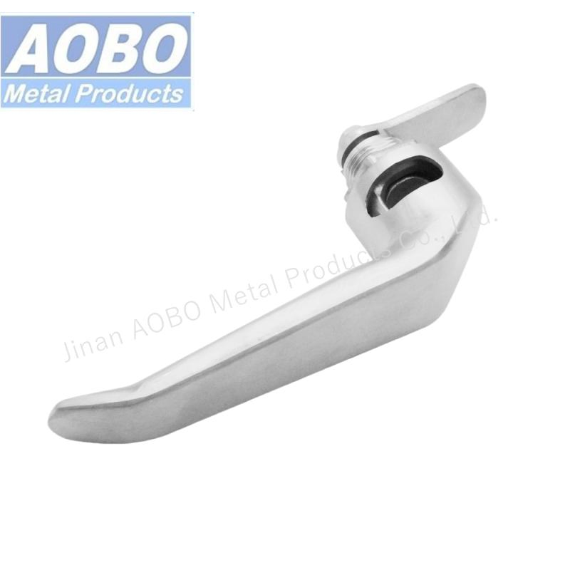 Industrial Stainless Steel Heavy Duty L Door Handles Padlock for Train Door Electronic Panel Cabinet