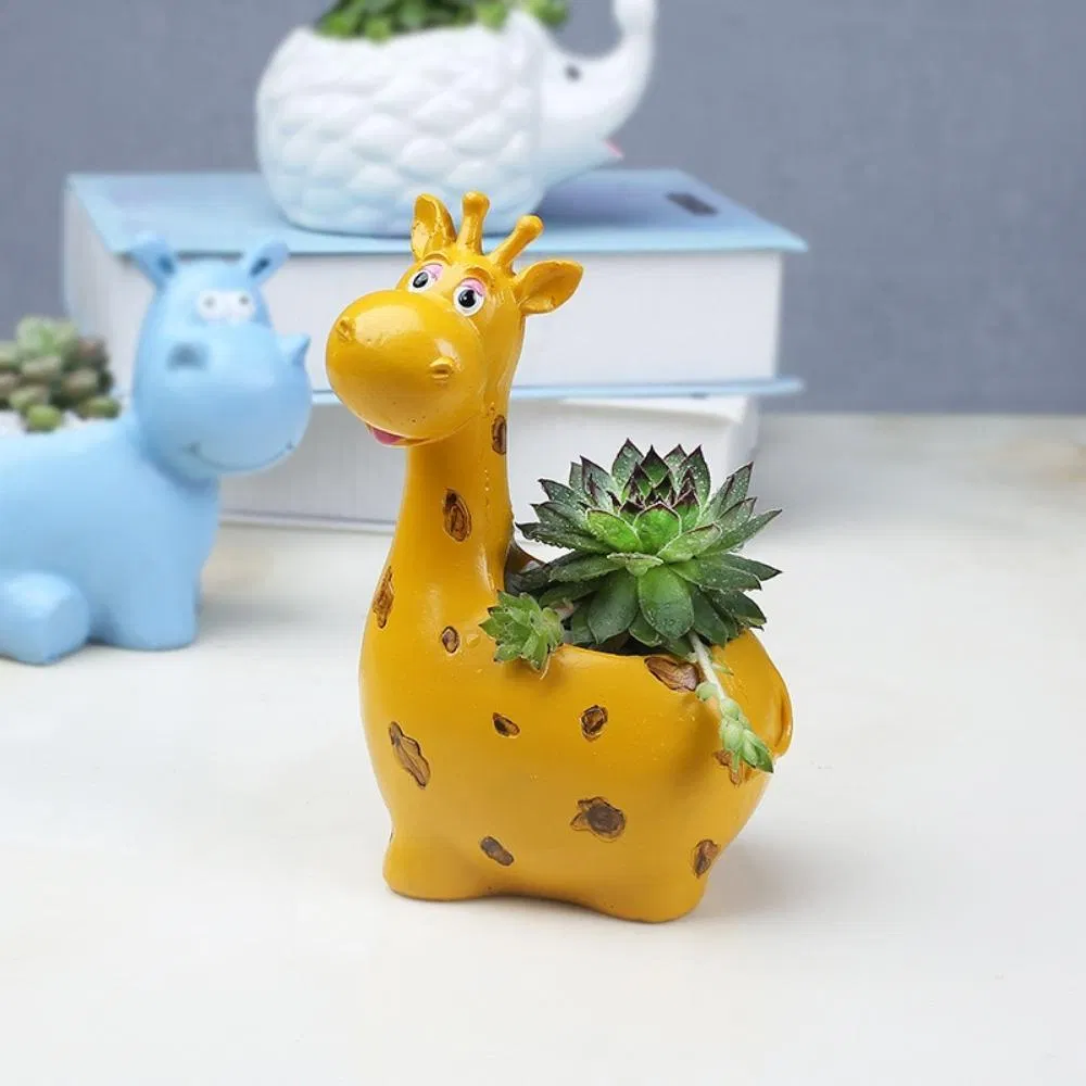 Creative Succulent Cactus Ceramic Flowerpot Hippo Giraffe Shape Planter Pot Ci22038