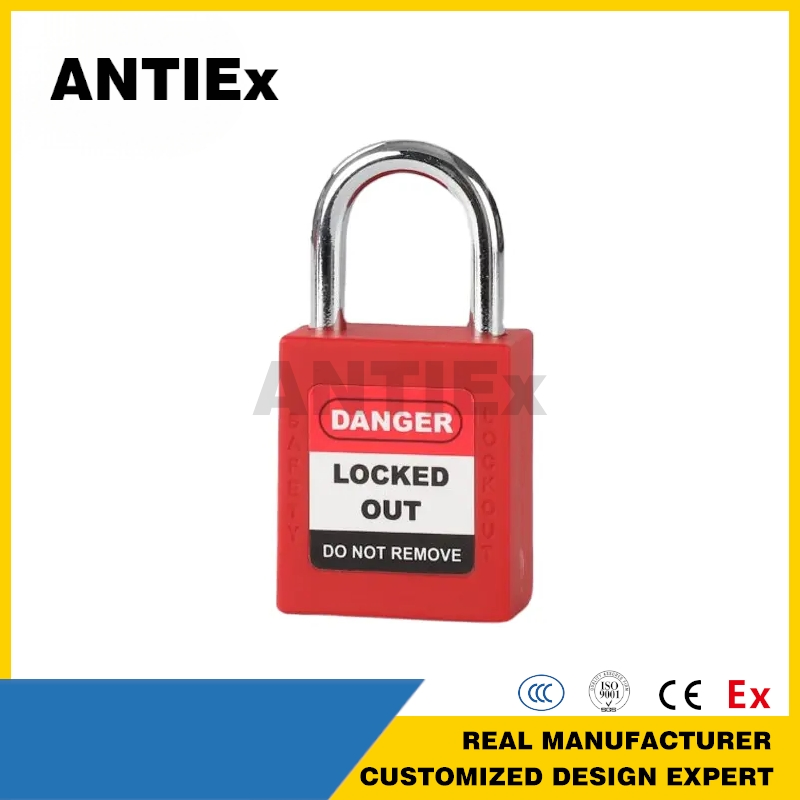 Security 25mm, 38mm, 76mm Steel Shackle Padlock Loto ABS Lockout Devices Safety Padlock