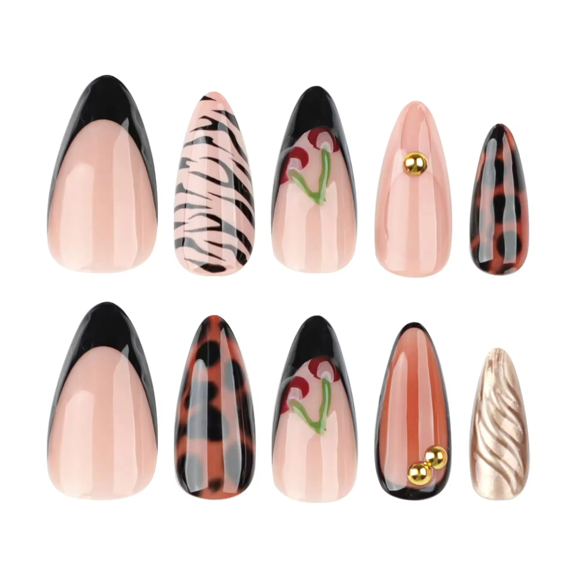 Sturdy Shiny Different Shapes Classy Press on Nails
